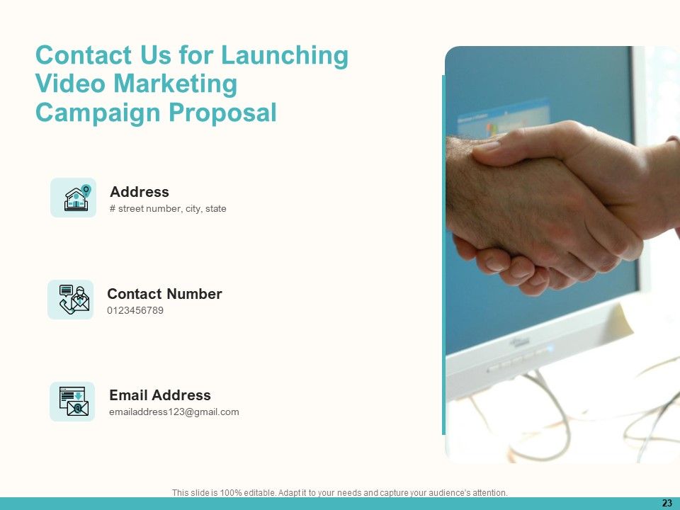 Launching Video Marketing Campaign Proposal Ppt PowerPoint Presentation Complete Deck With Slides Slide23