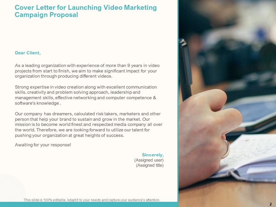 Launching Video Marketing Campaign Proposal Ppt PowerPoint Presentation Complete Deck With Slides Slide02