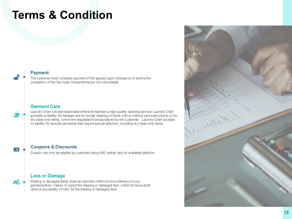 Laundry Service Proposal Ppt PowerPoint Presentation Complete Deck With Slides Slide13