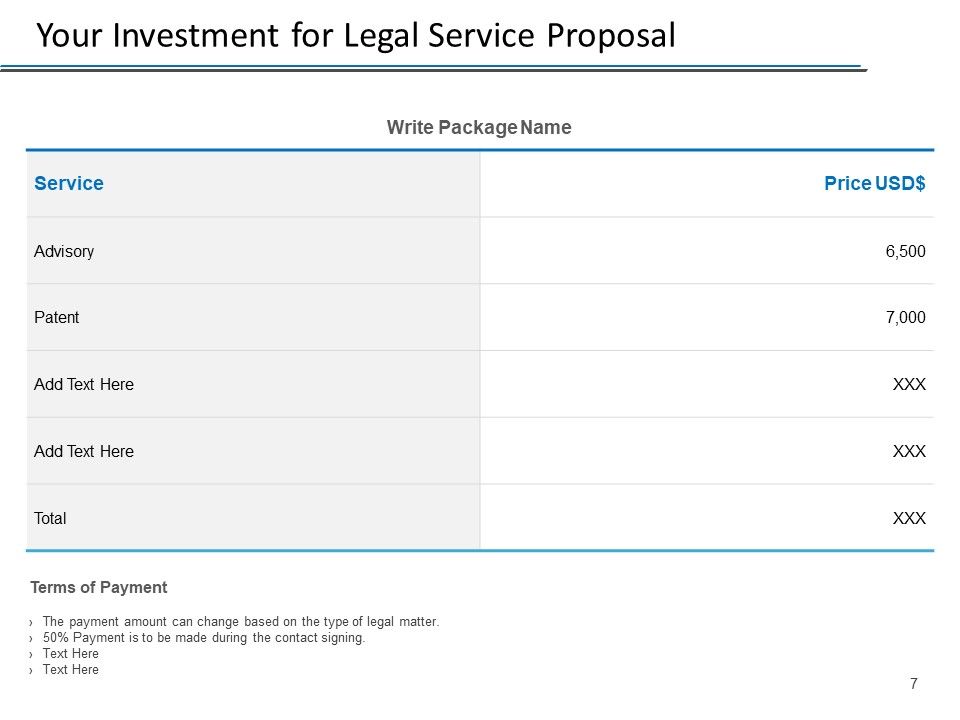 Law Firm Service Proposal Ppt PowerPoint Presentation Complete Deck With Slides Slide07