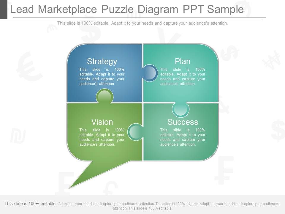 Lead Marketplace Puzzle Diagram Ppt Sample