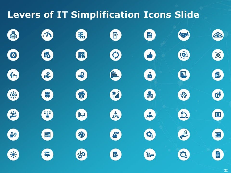 Levers Of IT Simplification Ppt PowerPoint Presentation Complete Deck With Slides Slide22