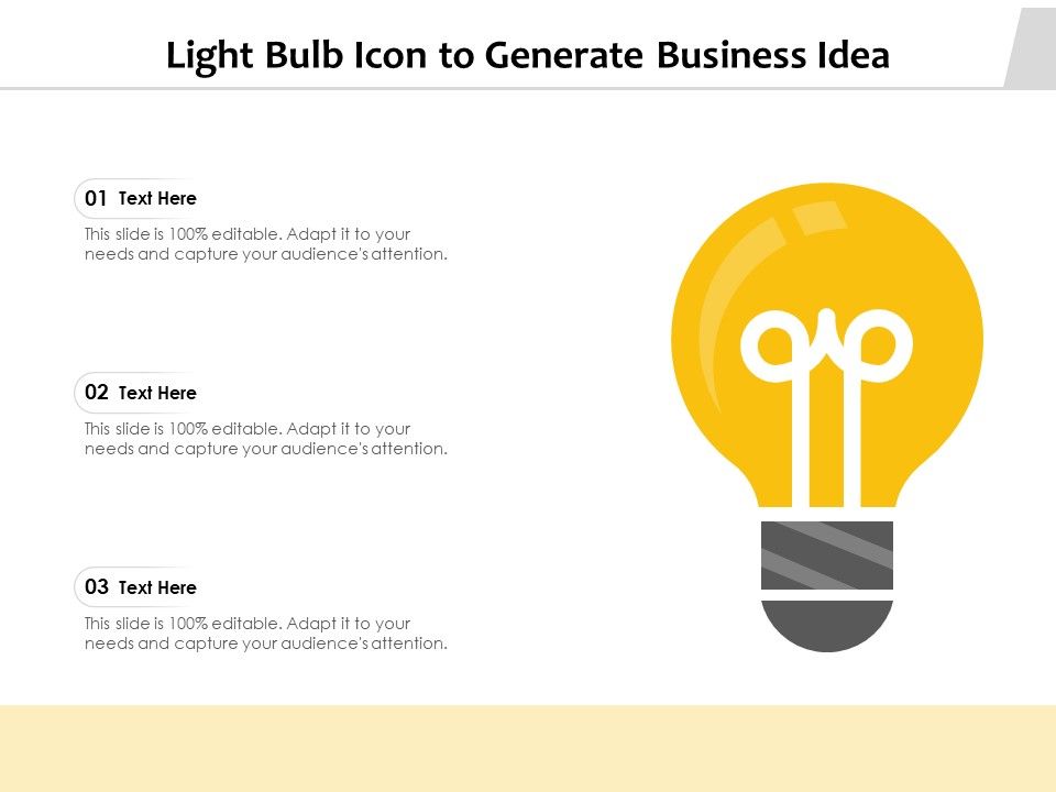 Light_Bulb_Icon_To_Generate_Business_Idea_Ppt_PowerPoint_Presentation_Pictures_Visuals_PDF_Slide_1.jpg