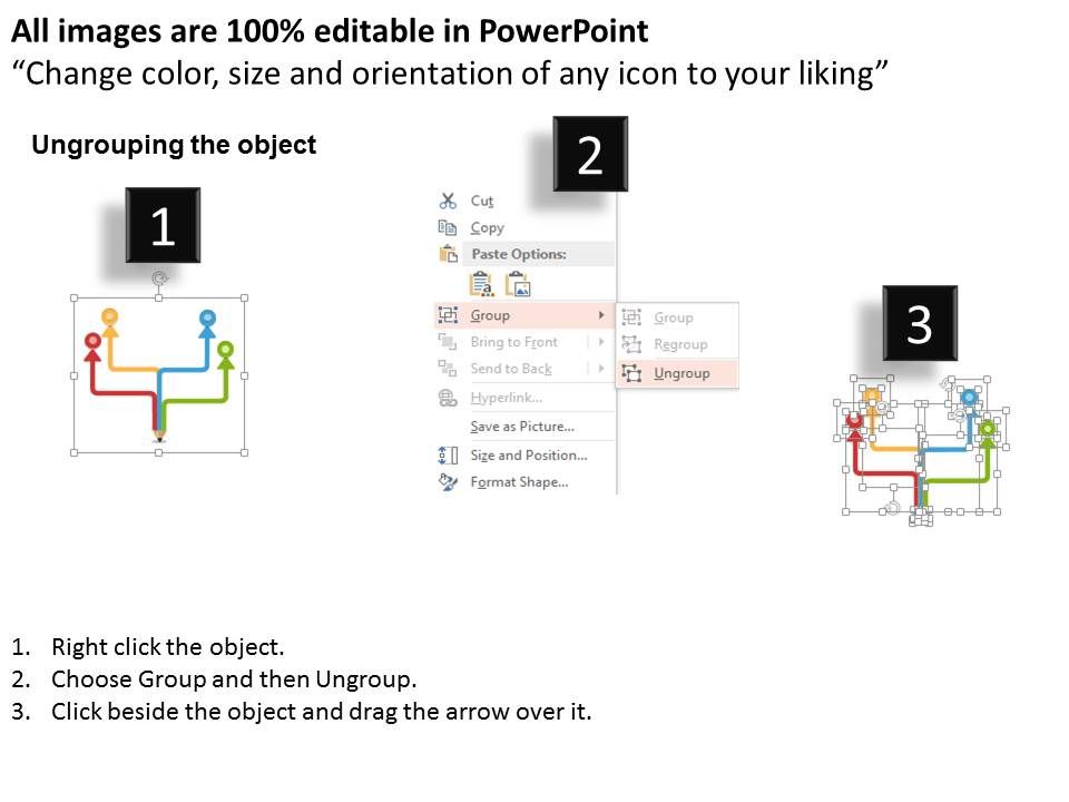 Linking Of Four Business Concepts Powerpoint Template