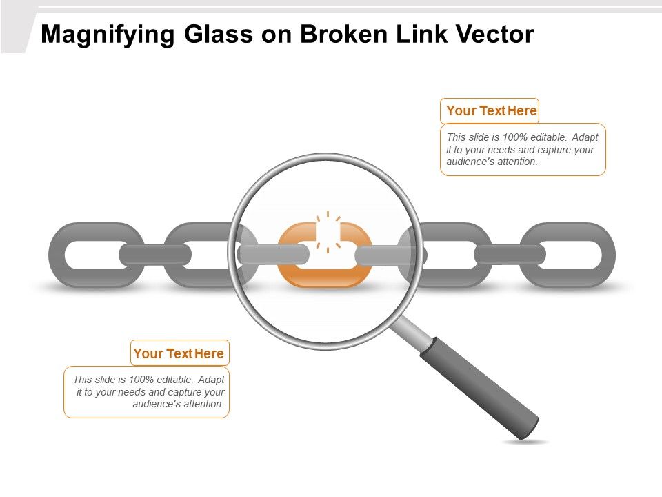 Magnifying_Glass_On_Broken_Link_Vector_Ppt_PowerPoint_Presentation_Icon_Example_PDF_Slide_1.jpg
