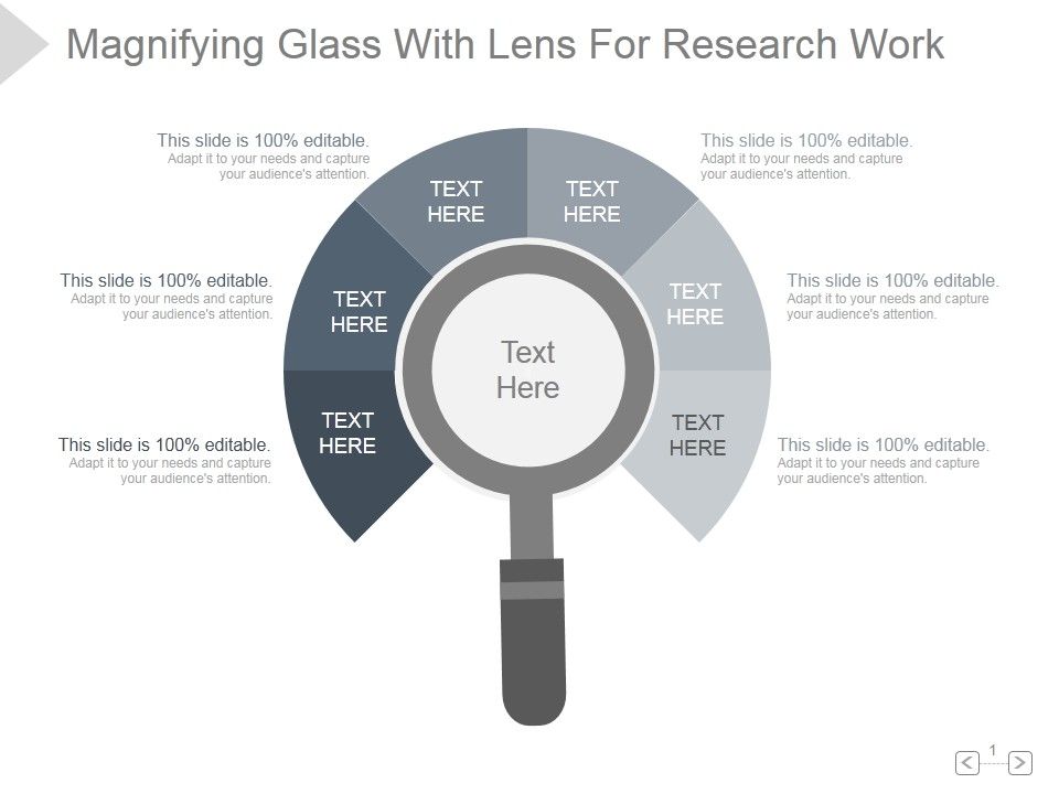 Magnifying Glass With Lens For Research Work Ppt PowerPoint ...