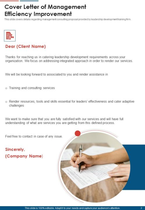 Management Efficiency Improvement Proposal Example Document Report Doc Pdf Ppt Slide02