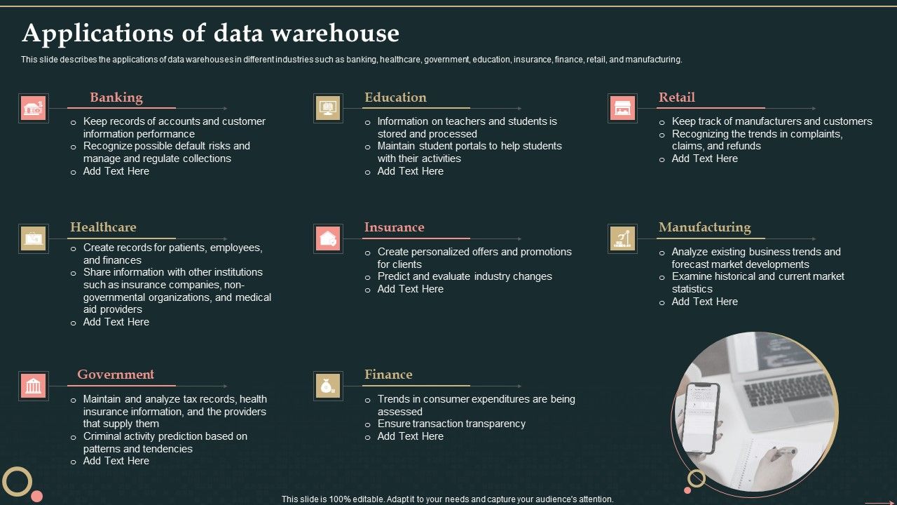 Management_Information_System_Applications_Of_Data_Warehouse_Icons_PDF_Slide_1.jpg