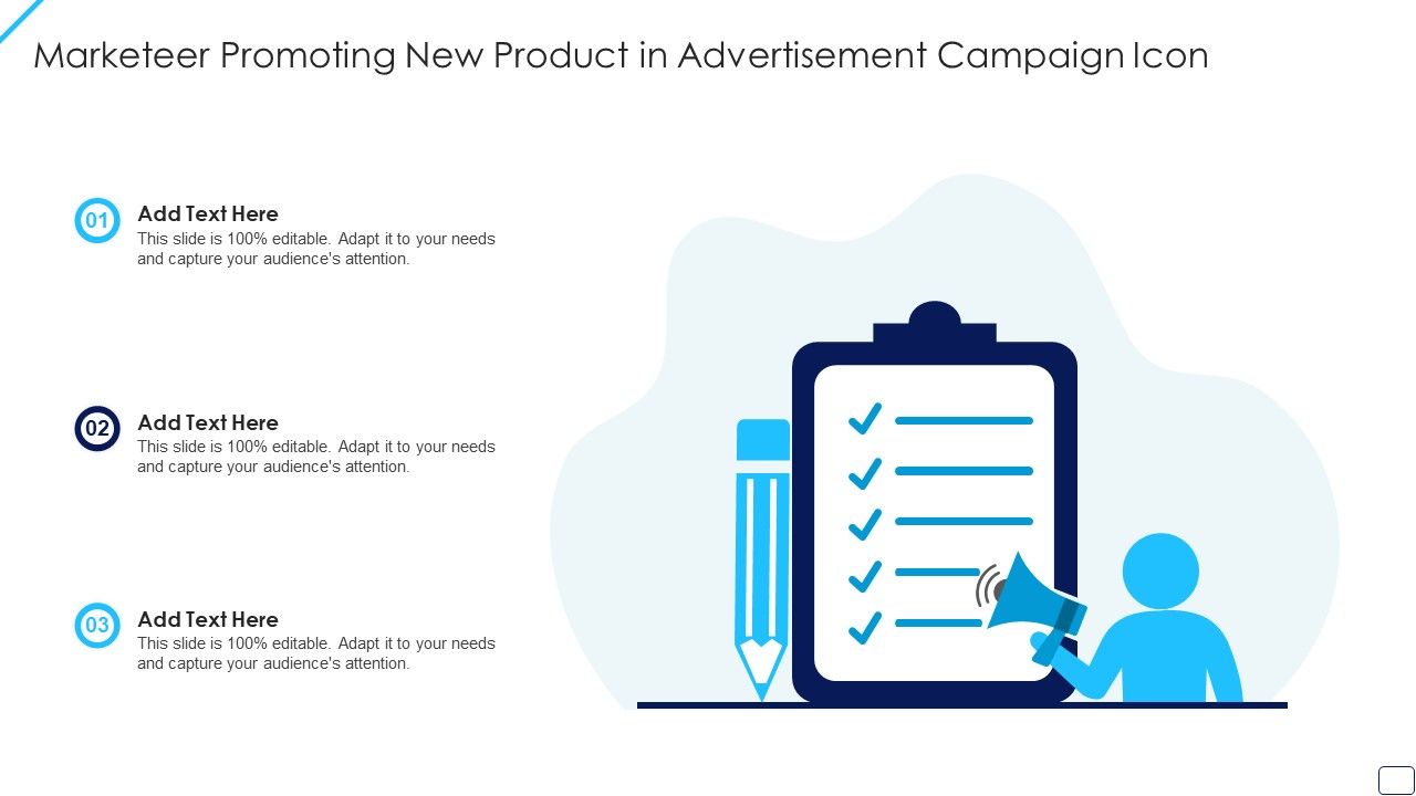 Marketeer_Promoting_New_Product_In_Advertisement_Campaign_Icon_Designs_PDF_Slide_1.jpg