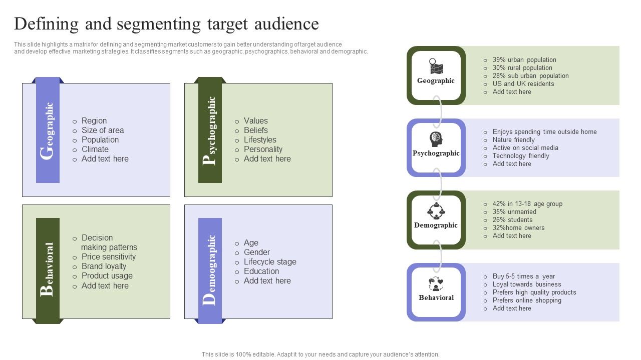 Marketing Mix Strategy Handbook Defining And Segmenting Target Audience