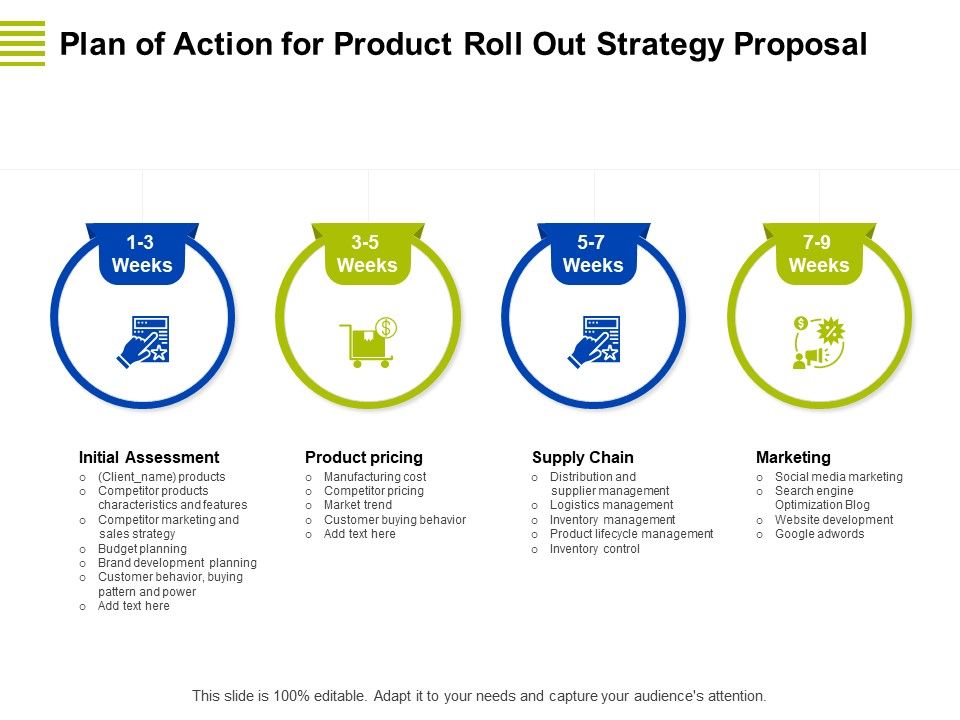 Marketing Strategy Proposal For Product Launch Plan Of Action For Product Roll Out Strategy