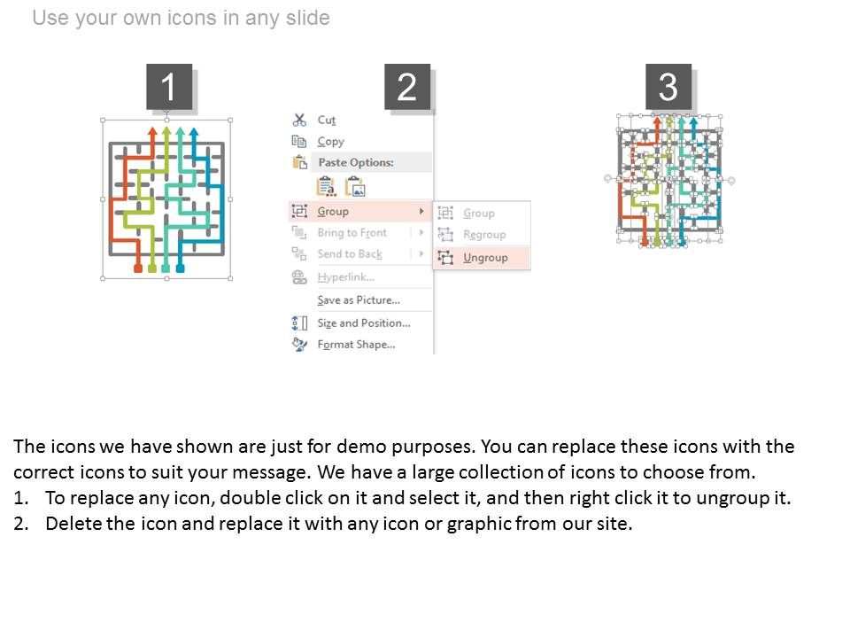 Maze With Alphabets And Arrows For Solution Powerpoint Template