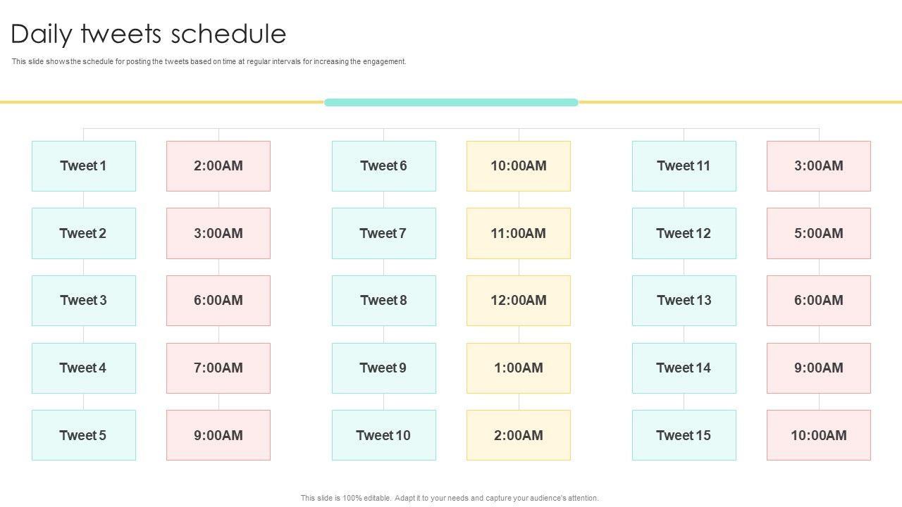 Media Advertising Daily Tweets Schedule Template PDF