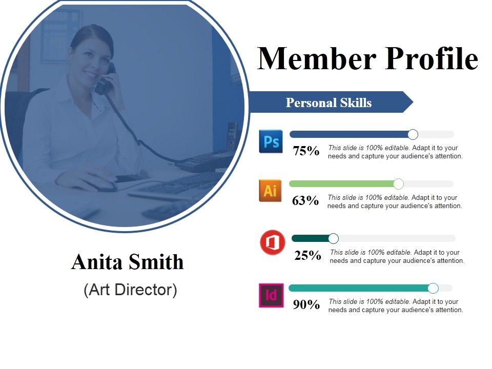 Member Profile Ppt PowerPoint Presentation Inspiration Vector