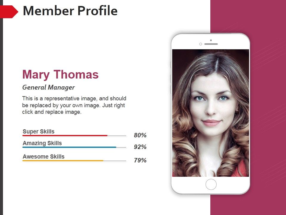 Member Profile Template 2 Ppt PowerPoint Presentation Show Graphics Design