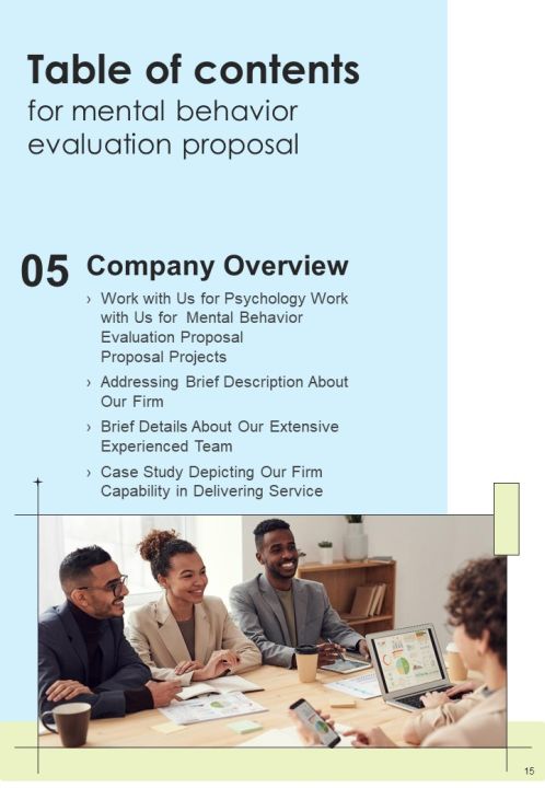 Mental Behavior Evaluation Proposal Example Document Report Doc Pdf Ppt Slide15