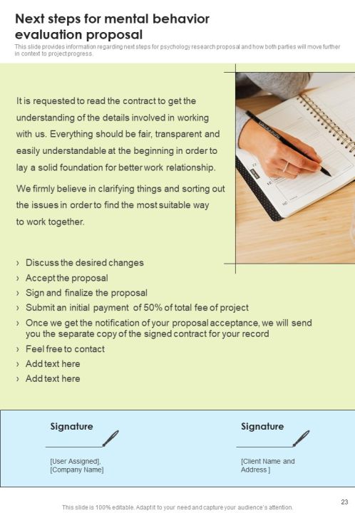 Mental Behavior Evaluation Proposal Example Document Report Doc Pdf Ppt Slide23