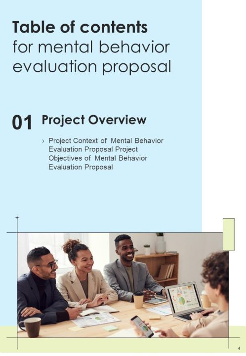 Mental Behavior Evaluation Proposal Example Document Report Doc Pdf Ppt Slide04
