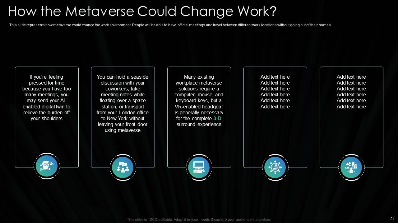 Metaverse Technolgy IT Ppt PowerPoint Presentation Complete Deck With Slides Slide21