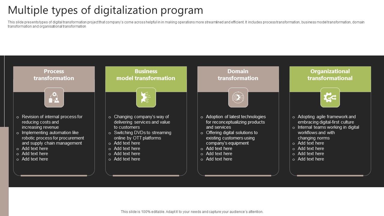 Multiple Types Of Digitalization Program Professional PDF
