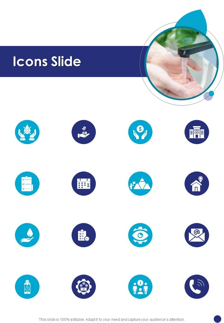 Municipal Water System Extension Project Proposal Icons Slide One Pager Sample Example Document Slide01