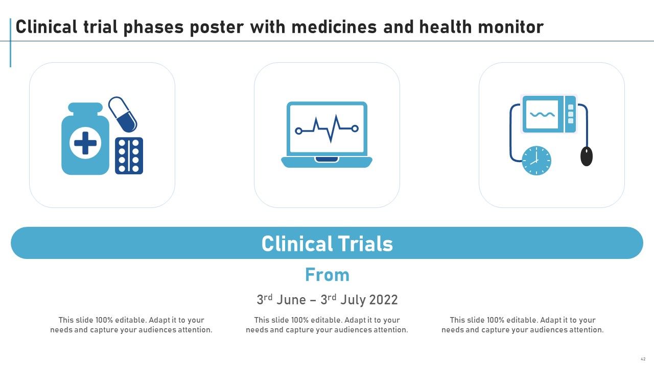 New Clinical Drug Trial Process Ppt PowerPoint Presentation Complete Deck With Slides Slide42
