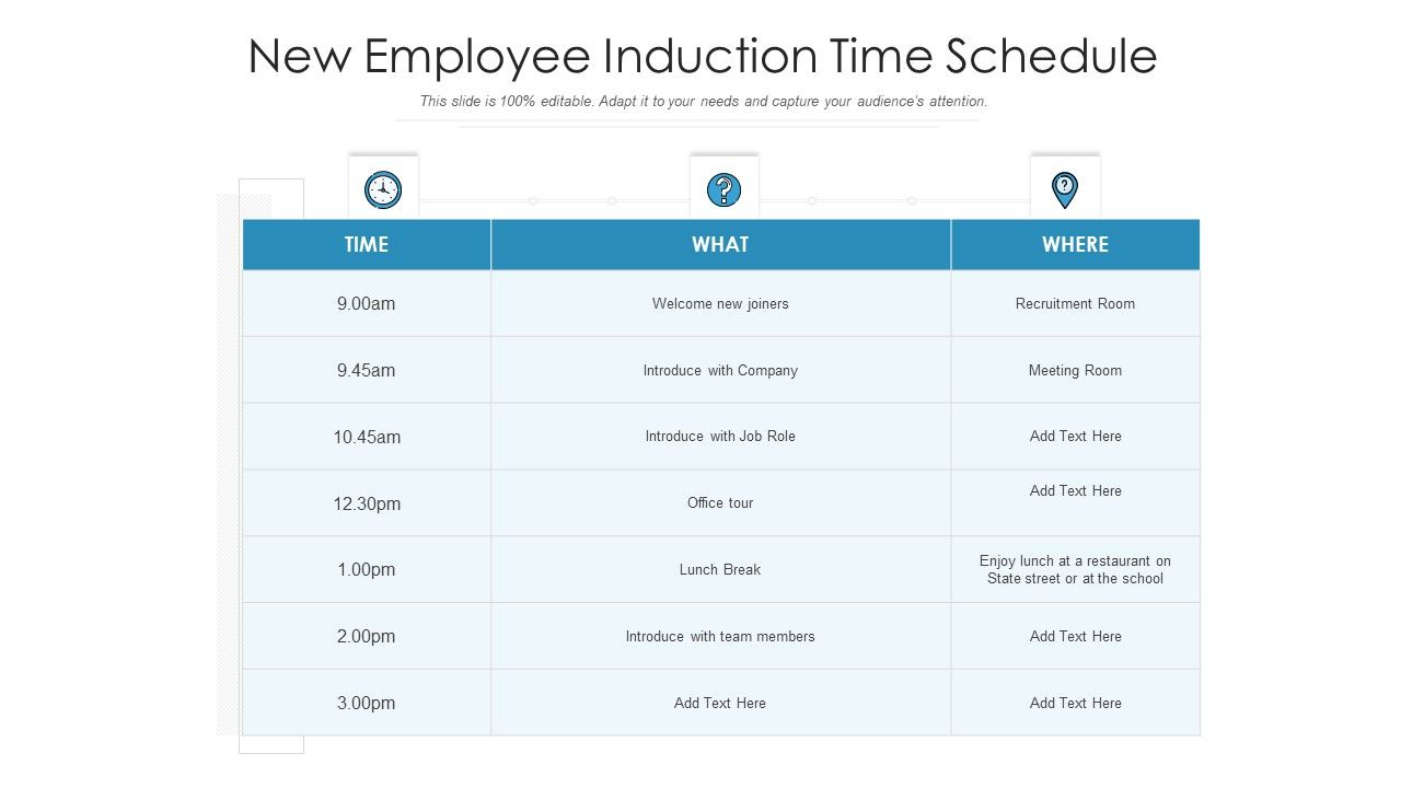 New_Employee_Induction_Time_Schedule_Ppt_Icon_Layouts_PDF_Slide_1.jpg