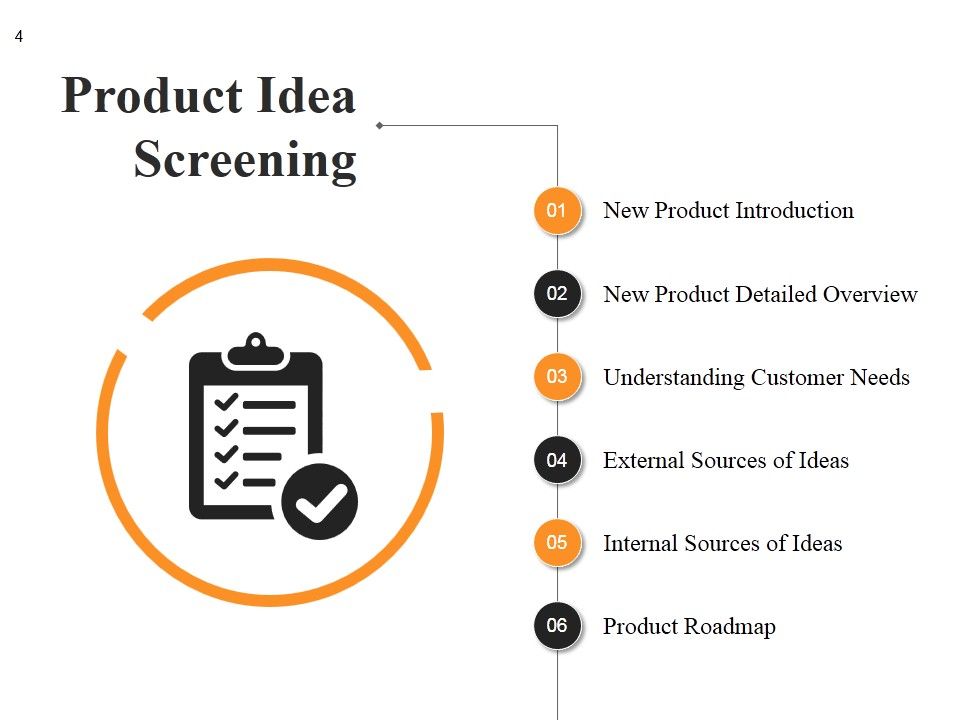 New Product Idea Screening And Analysis Ppt PowerPoint Presentation Complete Deck With Slides Slide04
