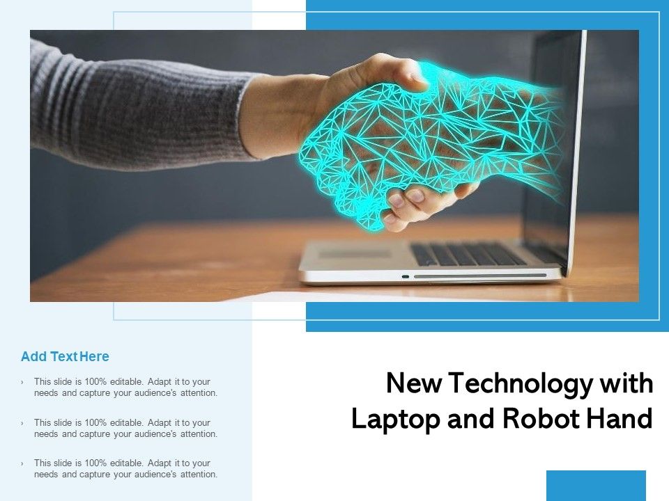 New Technology With Laptop And Robot Hand Ppt PowerPoint Presentation ...