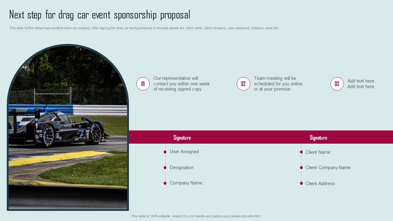 Next step for drag car event sponsorship proposal sample pdf