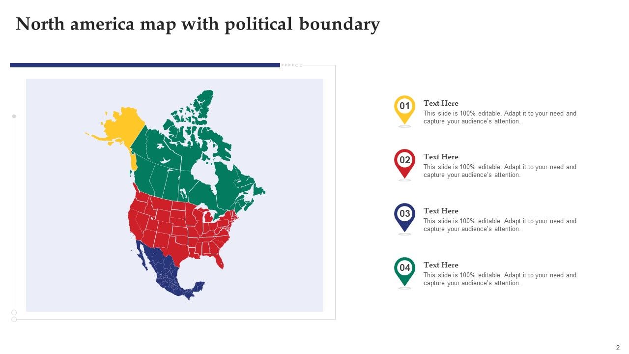 North America Political Map Ppt PowerPoint Presentation Complete Deck North America Political Map Ppt PowerPoint Presentation Complete Deck With Slides Slide 2 