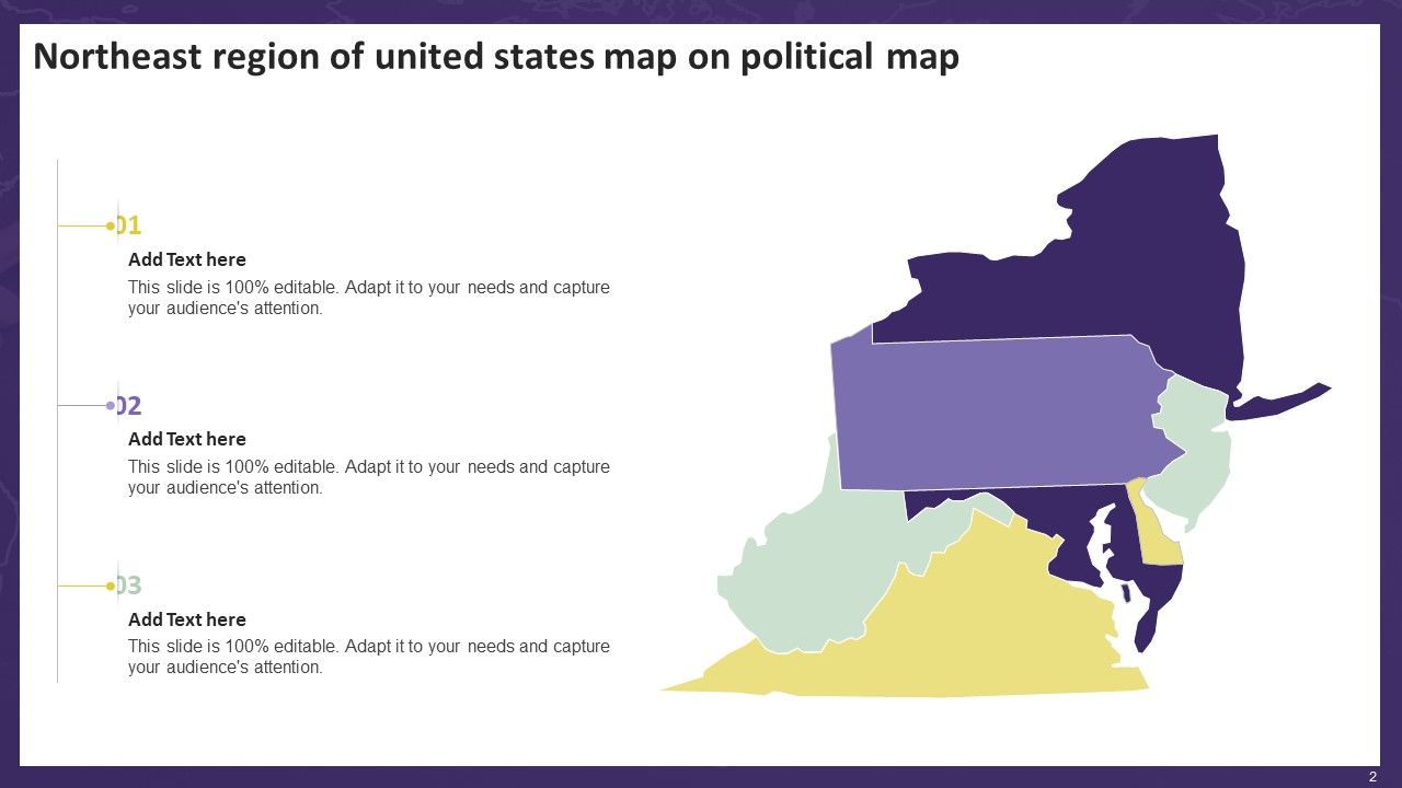 Northeast United States Map Ppt PowerPoint Presentation Complete Deck Northeast United States Map Ppt PowerPoint Presentation Complete Deck With Slides Slide 2