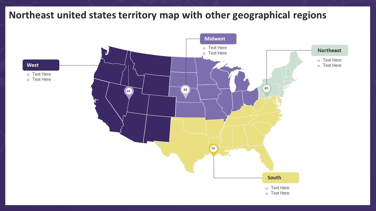 Northeast United States Territory - Northeast United States Territory Map With Other Geographical Regions Summary PDF Slide 1 1 