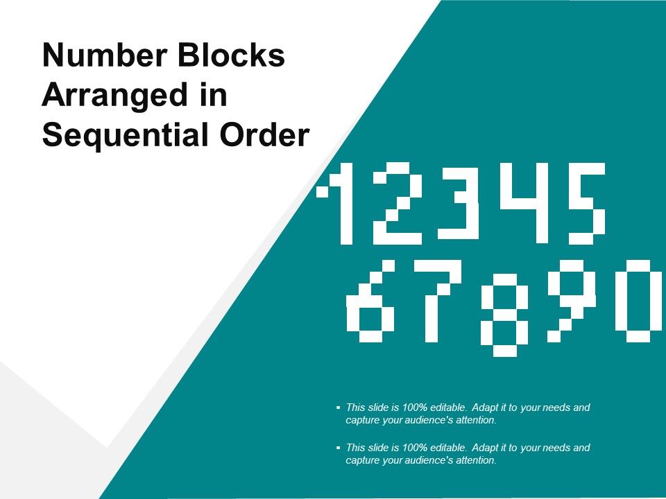 Number Blocks Arranged In Sequential Order Ppt PowerPoint Presentation ...