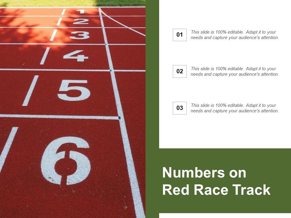Numbers On Red Race Track Ppt PowerPoint Presentation Styles Ideas Slide01