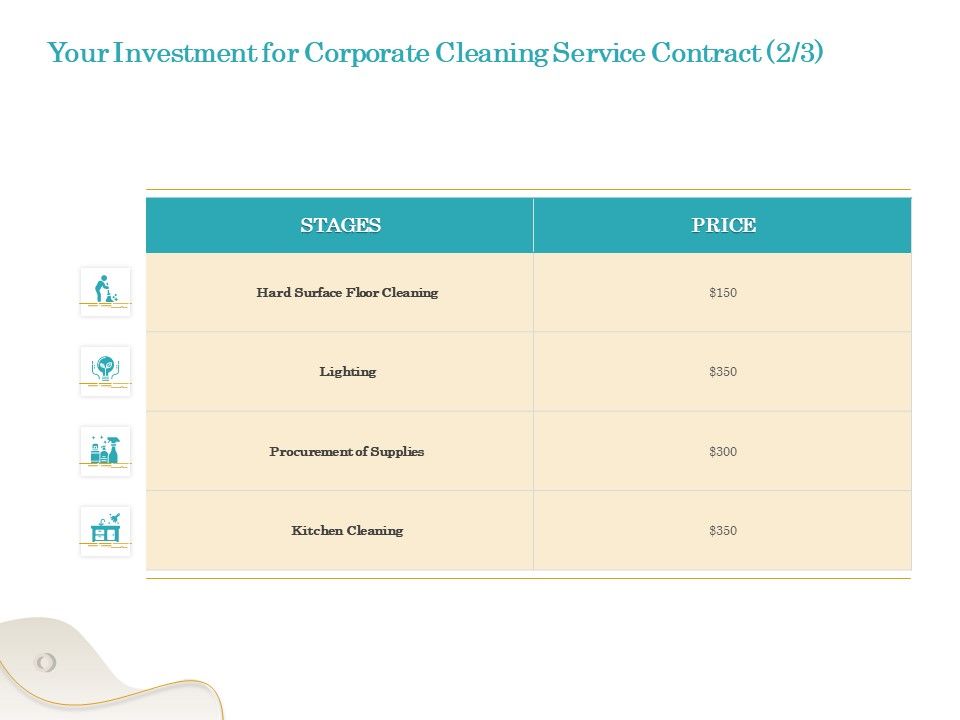 Office_Cleaning_Service_Your_Investment_For_Corporate_Cleaning_Contract_Ppt_Icon_Topics_PDF_Slide_1.jpg