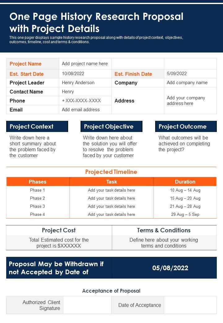 One Page Research Proposal 26  FREE University Research Proposal