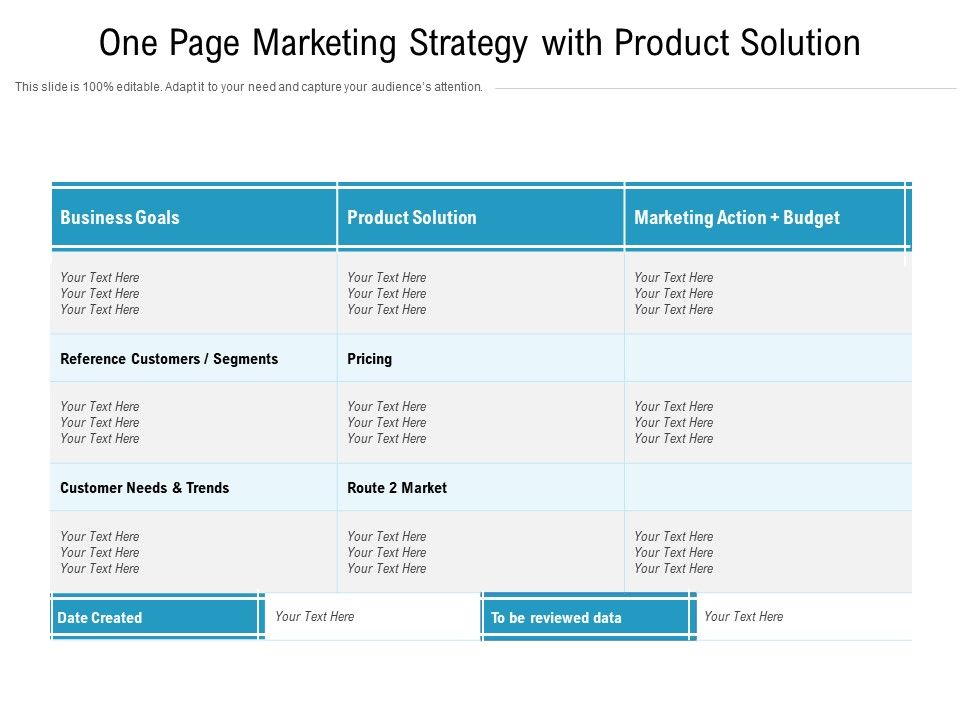 One_Page_Marketing_Strategy_With_Product_Solution_Ppt_PowerPoint_Presentation_Icon_Pictures_PDF_Slide_1.jpg