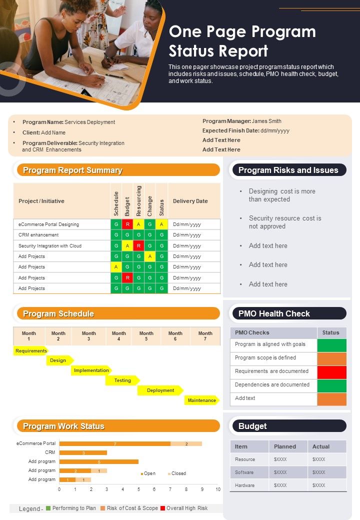 One_Page_Program_Status_Report_PDF_Document_PPT_Template_Slide_1.jpg