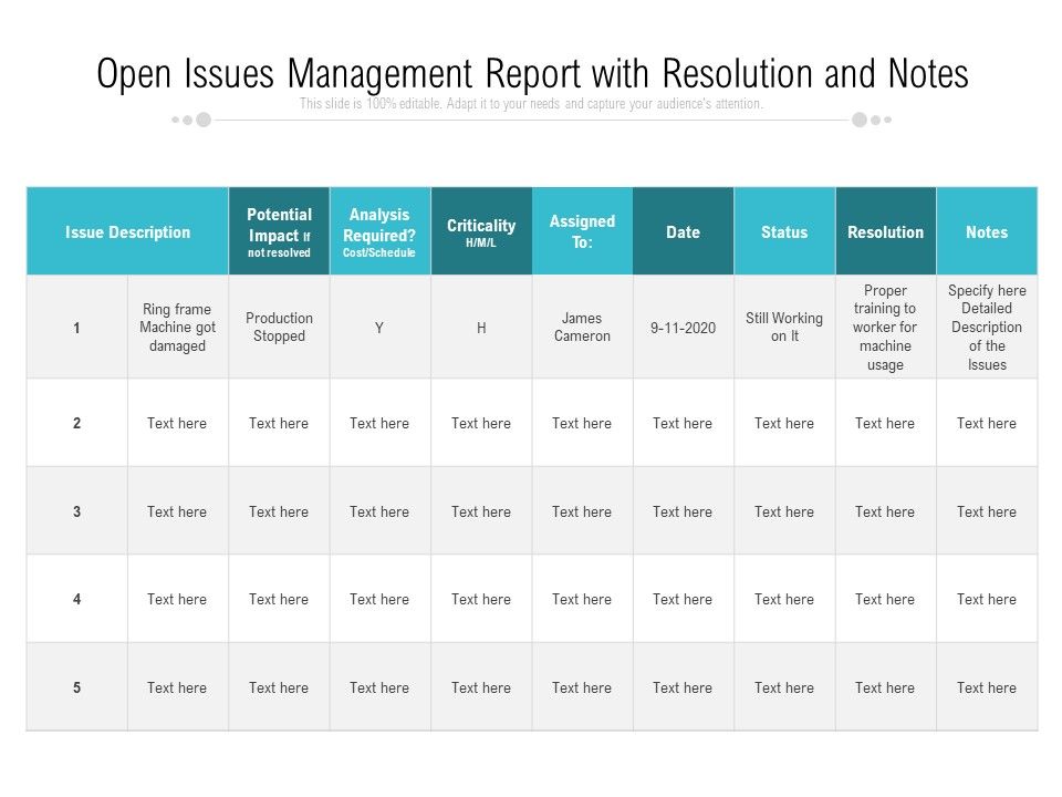 Open_Issues_Management_Report_With_Resolution_And_Notes_Ppt_PowerPoint_Presentation_File_Icons_PDF_Slide_1.jpg