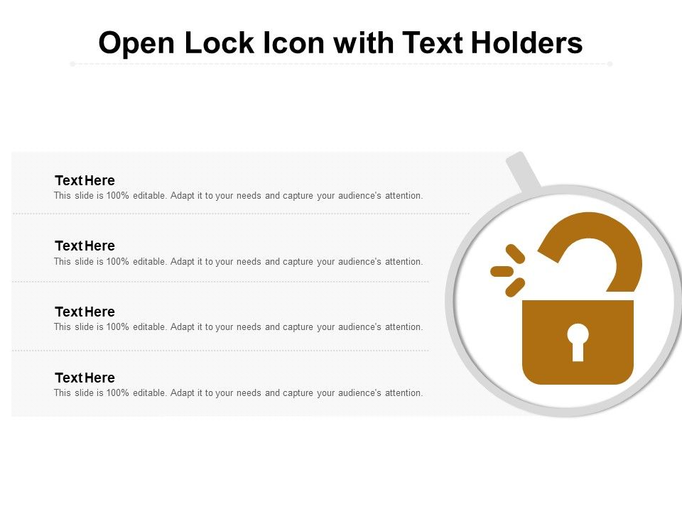 Open_Lock_Icon_With_Text_Holders_Ppt_PowerPoint_Presentation_Ideas_Templates_PDF_Slide_1.jpg