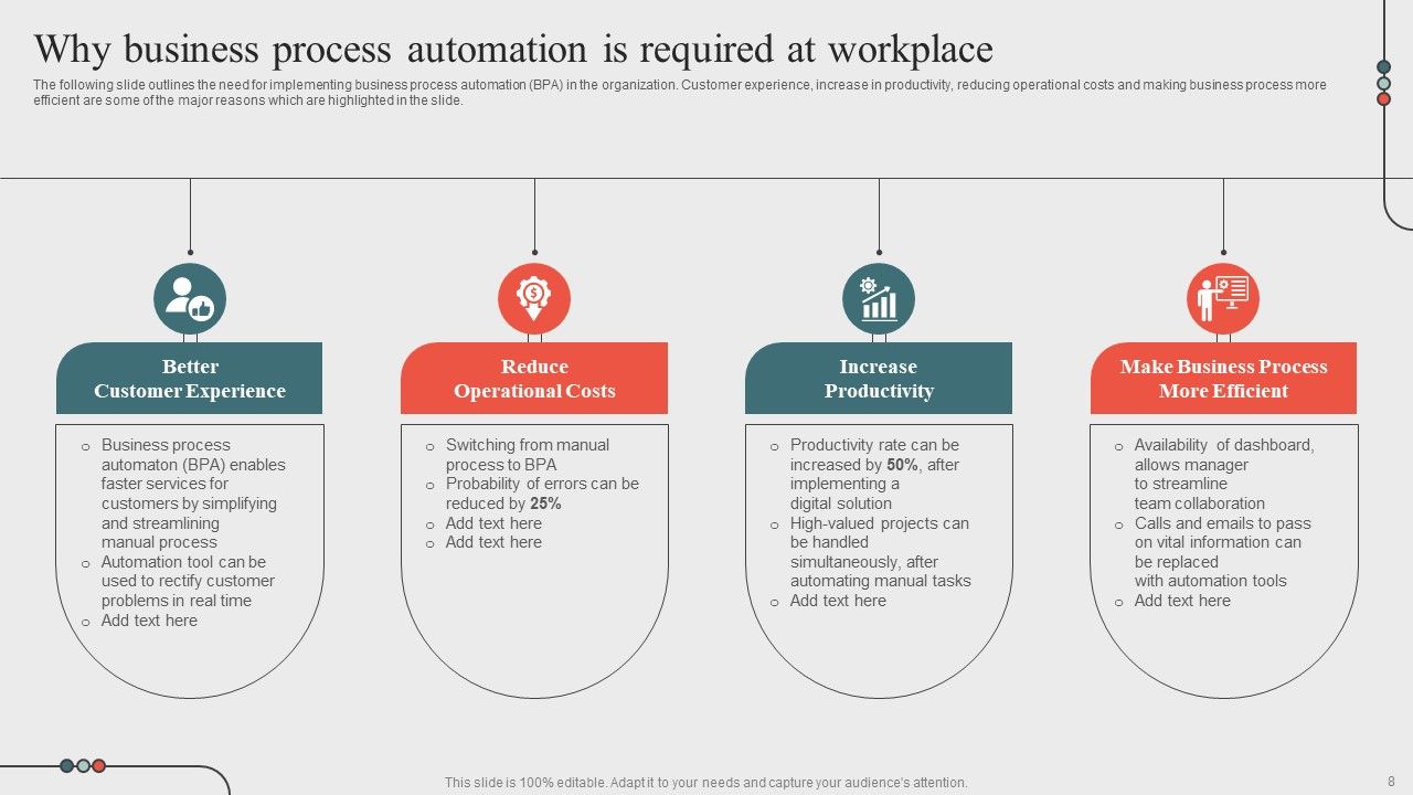 Optimizing Business Processes Through Automation Ppt PowerPoint Presentation Complete Deck With Slides Slide08