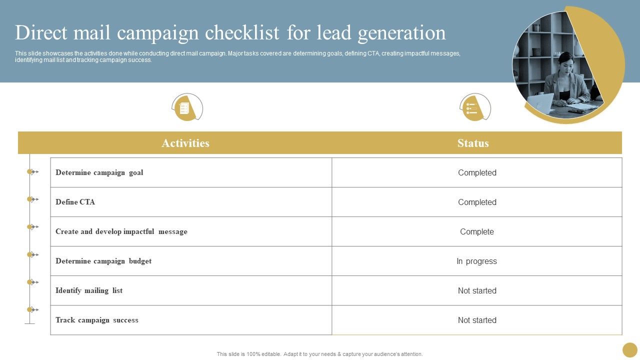 Optimizing_Traditional_Media_To_Boost_Sales_Direct_Mail_Campaign_Checklist_For_Lead_Generation_Icons_PDF_Slide_1.jpg