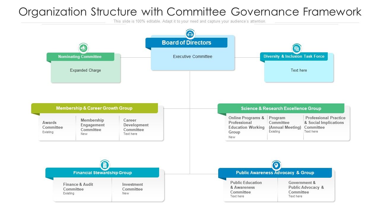 Organization Structure With Committee Governance Framework Ppt ...