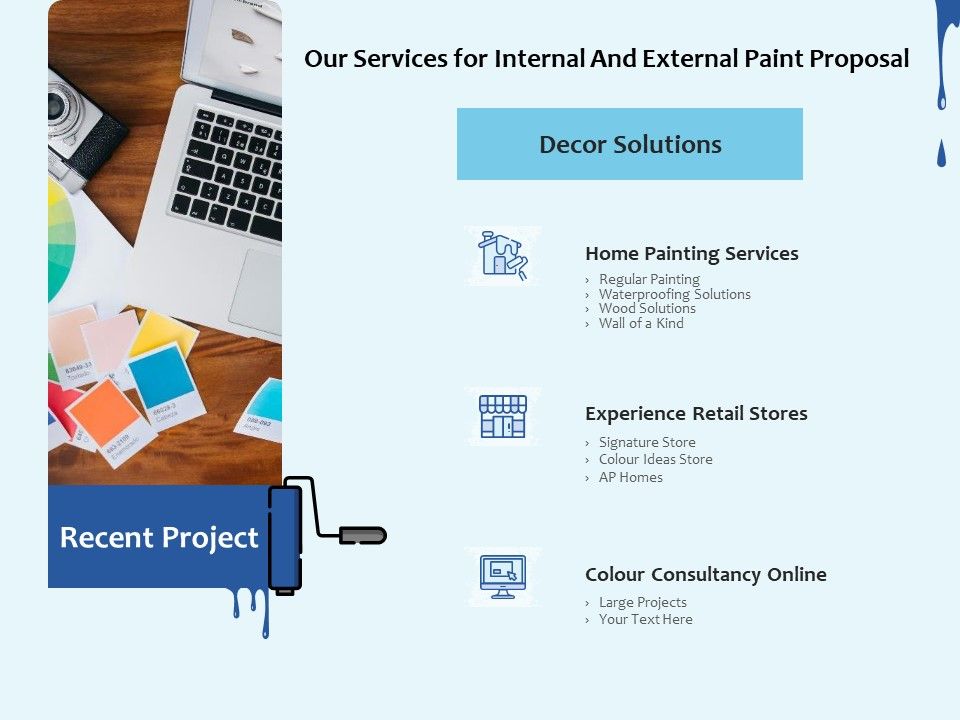 Our Services For Internal And External Paint Proposal Ppt Infographic