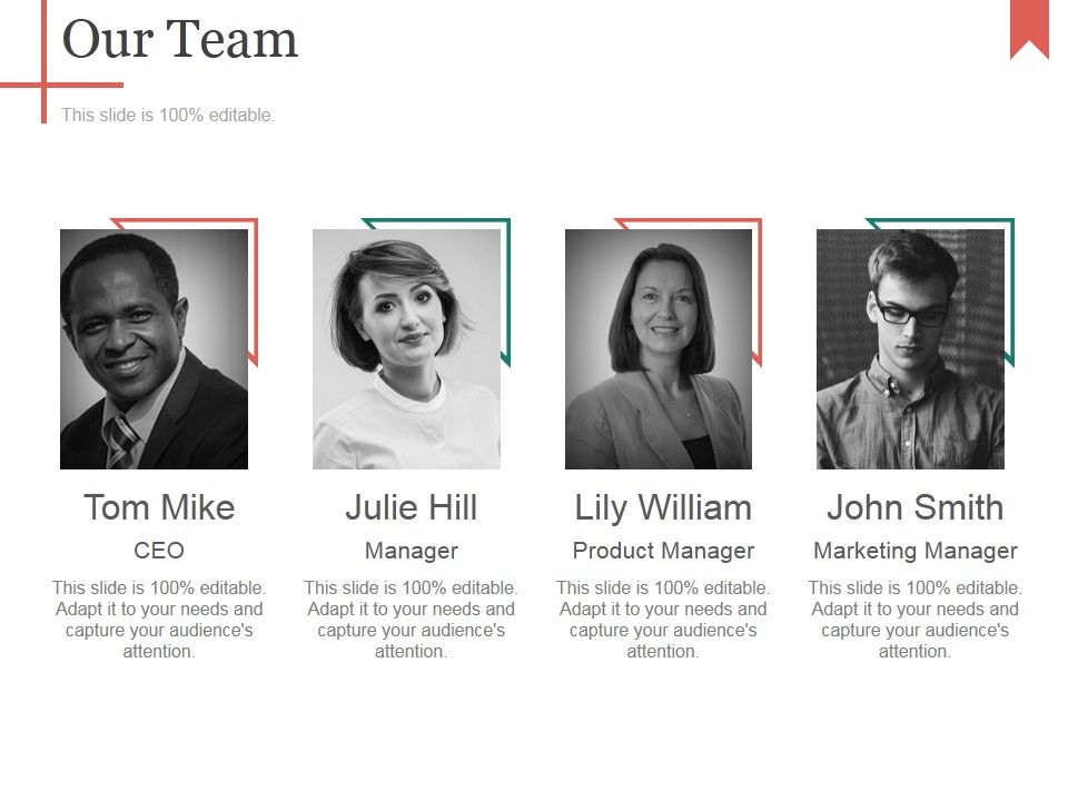 Our Team Ppt PowerPoint Presentation Infographics Objects