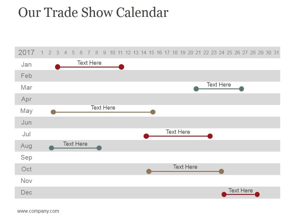Our Trade Show Calendar Ppt PowerPoint Presentation Gallery Graphics