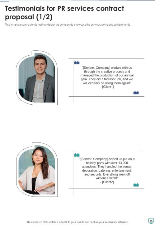 PR Services Contract Proposal Example Document Report Doc Pdf Ppt Slide15