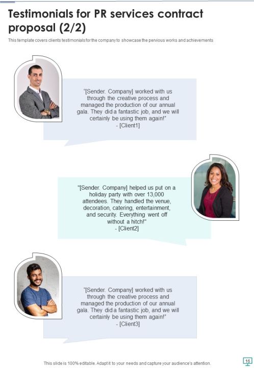 PR Services Contract Proposal Example Document Report Doc Pdf Ppt Slide16