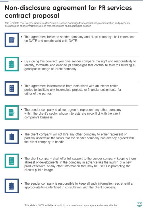 PR Services Contract Proposal Example Document Report Doc Pdf Ppt Slide17